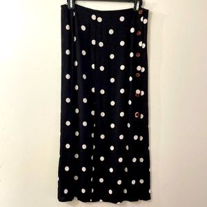 Free People Polka Dot Side Button Skirt S 6